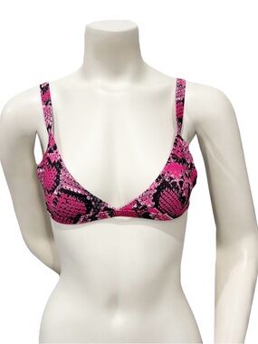 Zaful Pink Snake Print Bikini Top NWT Size M